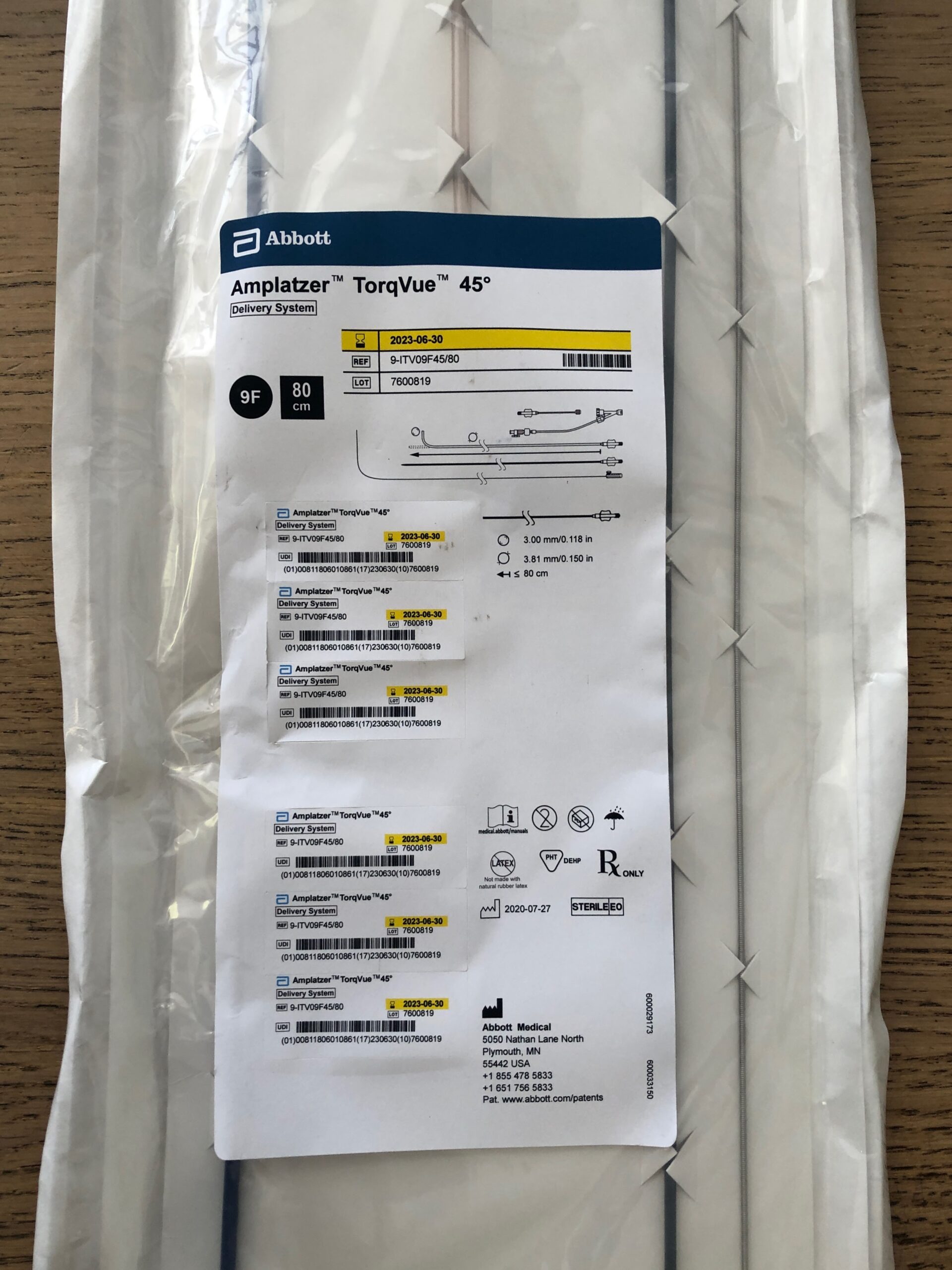 Amplatzer Torqvue Recall Products